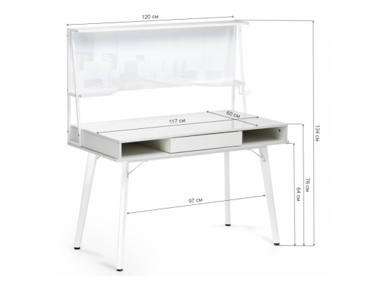 Компьютерный стол Ivor white в Набережных Челнах