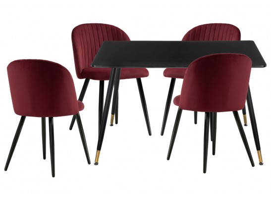 Обеденная группа Cельда black / wine red в Набережных Челнах