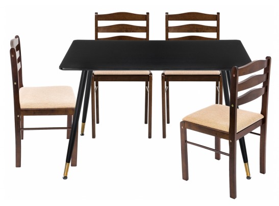 Обеденная группа Нолд black / dirty oak / beige в Набережных Челнах