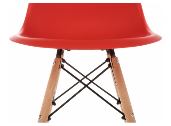 Пластиковый стул Eames PC-015 красный в Набережных Челнах