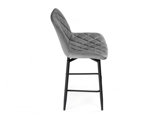 Полубарный стул Баодин К Б/К крутящийся темно-серый / черный в Набережных Челнах
