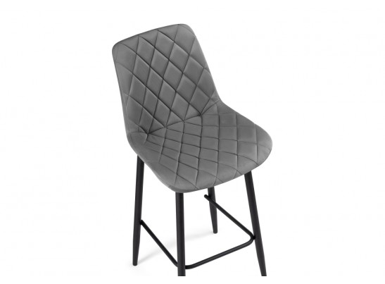 Полубарный стул Баодин К Б/К крутящийся темно-серый / черный в Набережных Челнах