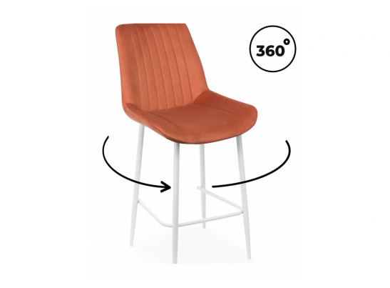 Полубарный стул Седа 360 терракотовый (zd 432) / белый в Набережных Челнах