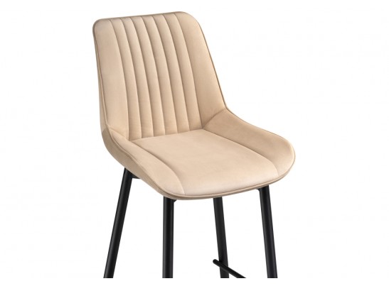 Полубарный стул Седа велюр бежевый / черный в Набережных Челнах