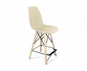 Полубарный стул SHT-ST29/S80-1 бежевый / прозрачный лак / черный