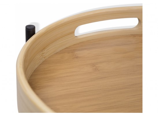 Сервировочный столик SHT-CT30 черный муар / прозрачный лак в Набережных Челнах