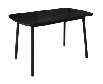 Стеклянный стол Агат черный / черный