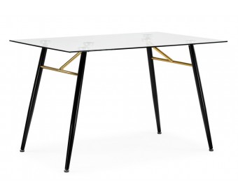 Стеклянный стол Holms 120x80x75 clear / black
