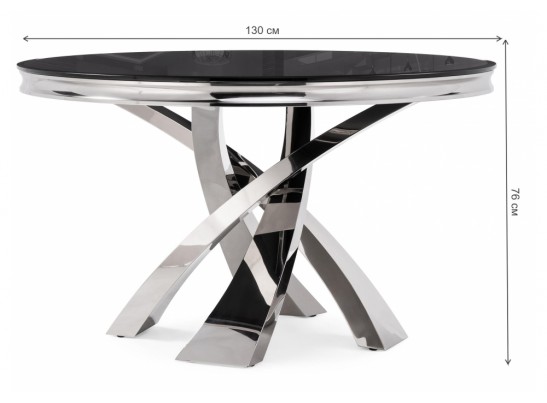 Стеклянный стол Komin 1 130х76 черный в Набережных Челнах