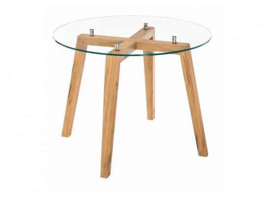 Стеклянный стол Ларс стекло / дуб монтана в Набережных Челнах