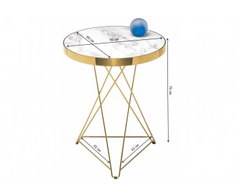 Стол Milena 60х76 white / gold