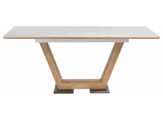 Стол на тумбе Иматра дуб монтана / белый в Набережных Челнах