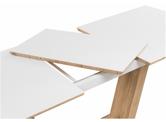 Стол на тумбе Иматра дуб монтана / белый в Набережных Челнах