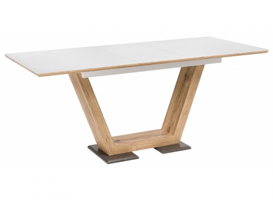 Стол на тумбе Иматра дуб монтана / белый в Набережных Челнах