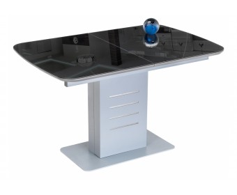 Стол на тумбе Кейтлин серый / черный