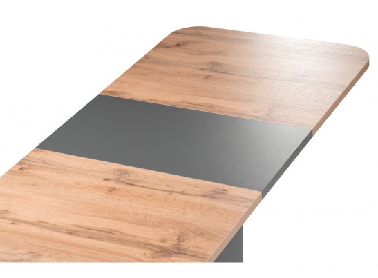 Стол на тумбе Лурвин дуб вотан / графит в Набережных Челнах