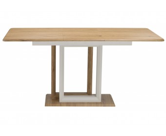 Стол на тумбе Санса 120 дуб монтана / белая шагрень