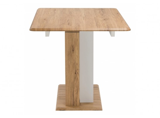 Стол на тумбе Санса 120 дуб монтана / белая шагрень в Набережных Челнах