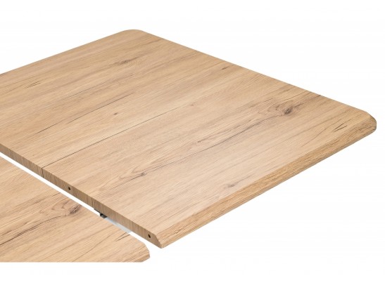 Стол на тумбе Санса 120 дуб монтана / белая шагрень в Набережных Челнах