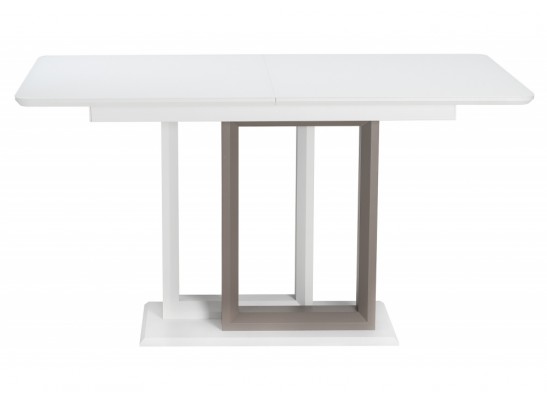 Стол на тумбе Санса 140(180)х80х76 грей / белая шагрень / грей в Набережных Челнах