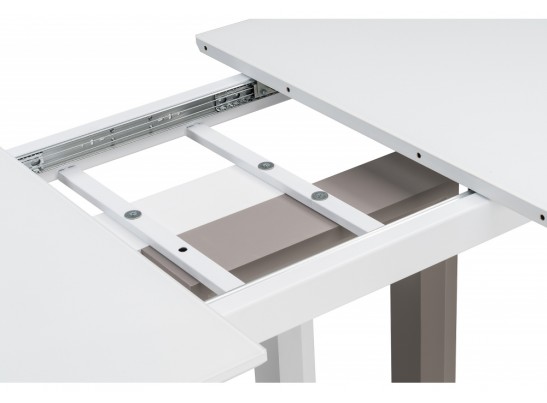 Стол на тумбе Санса 140(180)х80х76 грей / белая шагрень / грей в Набережных Челнах