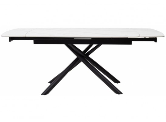 Стол Rivoli matt white marble sintered stone / black в Набережных Челнах