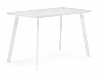 Стол Тринити Лофт 120х60х75 25 мм сабия / матовый белый