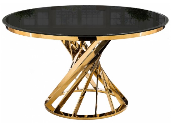 Стол Twist 130х74 gold / black в Набережных Челнах