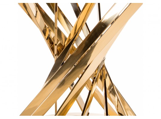 Стол Twist 130х74 gold / black в Набережных Челнах