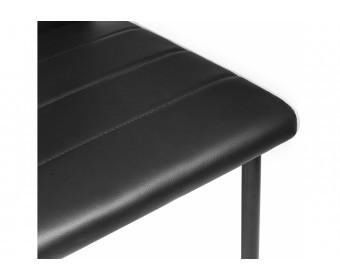 Стул DC2-001 черный с белой окантовкой