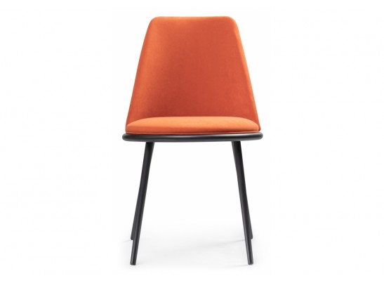 Стул на металлокаркасе Алдис катания флам / черный матовый в Набережных Челнах