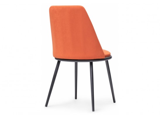 Стул на металлокаркасе Алдис катания флам / черный матовый в Набережных Челнах