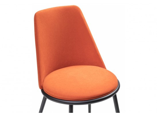 Стул на металлокаркасе Алдис катания флам / черный матовый в Набережных Челнах