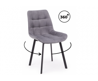 Стул на металлокаркасе Челси 360 П темно-серый (zd 995) / черный