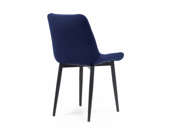 Стул на металлокаркасе Челси К синий / черный