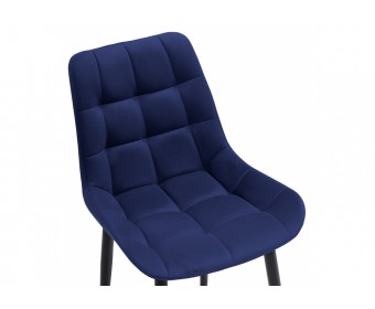 Стул на металлокаркасе Челси К синий / черный