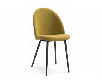 Стул на металлокаркасе Дагрун горчичный / черный