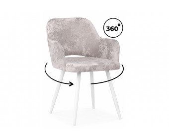 Стул на металлокаркасе Эолин 360 латте (simple 008) / белый