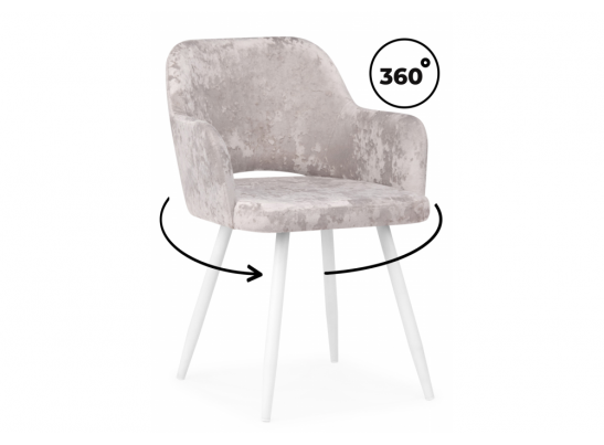 Стул на металлокаркасе Эолин 360 латте (simple 008) / белый в Набережных Челнах