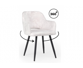 Стул на металлокаркасе Эолин 360 светло-бежевый (simple 011) / черный