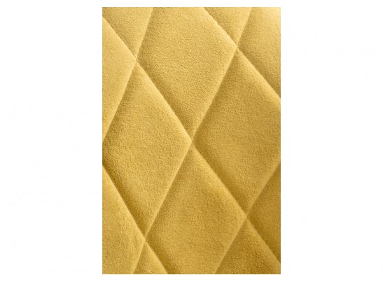 Стул на металлокаркасе Гутрид ромбы спереди горчичный / черный каркас в Набережных Челнах