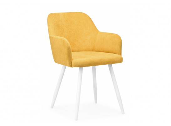 Стул на металлокаркасе Инфини горчичный (ocean 016) / белый в Набережных Челнах