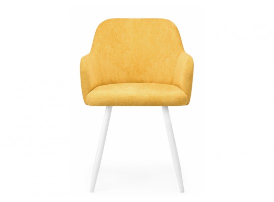 Стул на металлокаркасе Инфини горчичный (ocean 016) / белый в Набережных Челнах