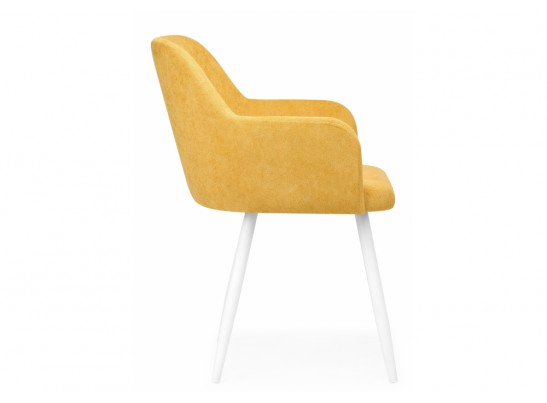 Стул на металлокаркасе Инфини горчичный (ocean 016) / белый в Набережных Челнах