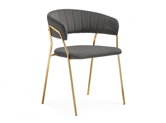 Стул на металлокаркасе Kamelia 1 dark gray / gold в Набережных Челнах