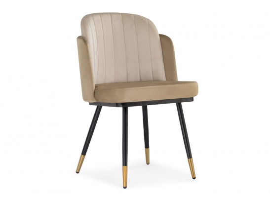 Стул на металлокаркасе Penelopa beige / light beige / black / gold в Набережных Челнах