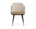 Стул на металлокаркасе Penelopa beige / light beige / black / gold в Набережных Челнах