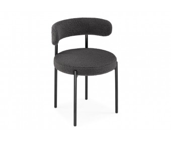 Стул на металлокаркасе Rudi dark gray / black