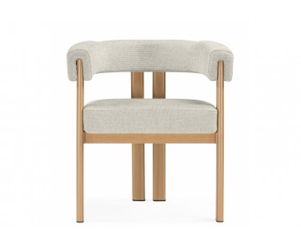 Стул на металлокаркасе Selma бежевый / бук