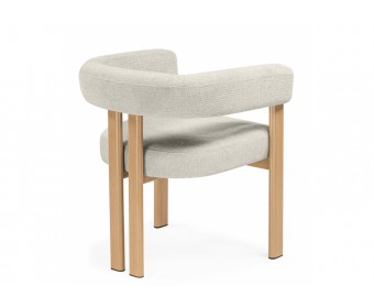 Стул на металлокаркасе Selma бежевый / бук